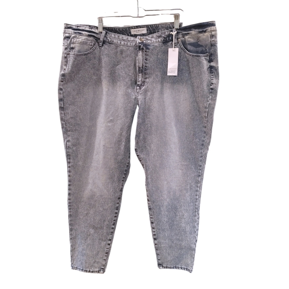 Lane Bryant Acid Wash High Rise Ultimate Stretch Skinny Women's Plus Size 26 NWT